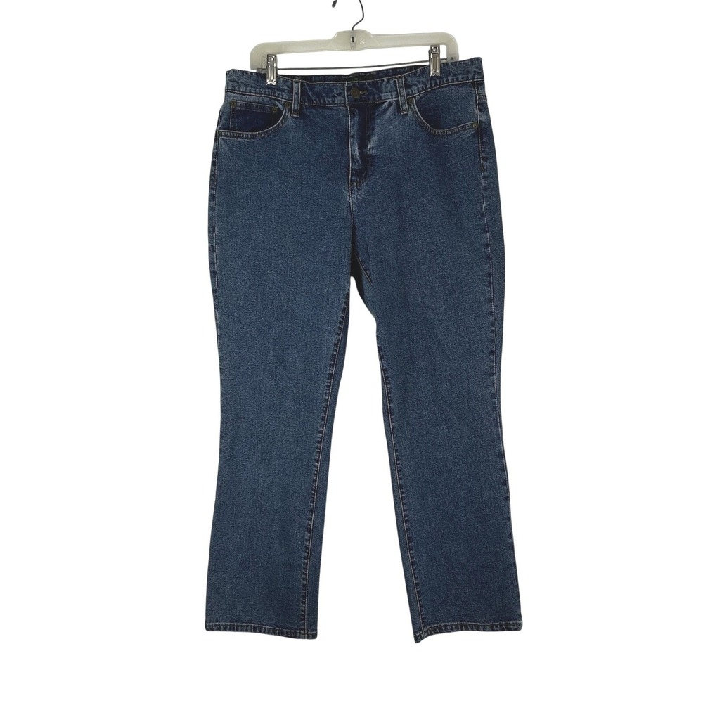 LRL Ralph Lauren Jeans Women's Size 14 Classic Straight Medium Wash Blue Preppy‎